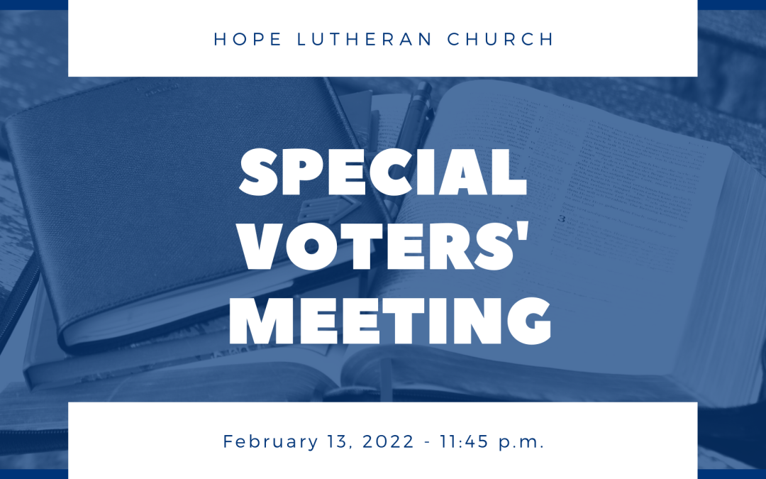 Special voters’ Meeting
