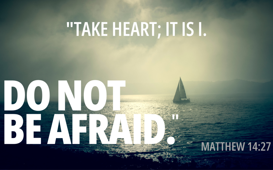 Take heart; it is I. Do not be afraid. Matthew 14:27 (ESV)