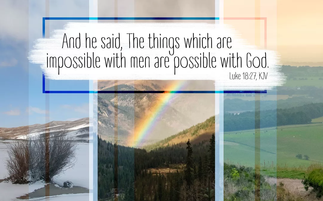 And he said, "The things which are impossible with men are possible with God."